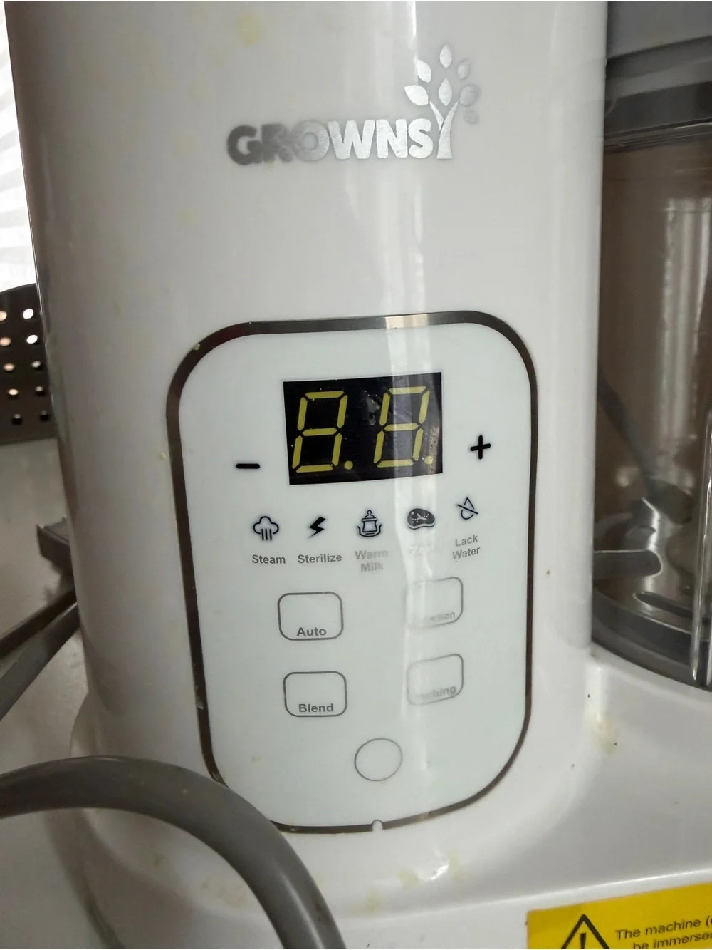 GROWNSY Baby Food Maker Steamer Blender Processor Sterilizer Warm Milk 400mL